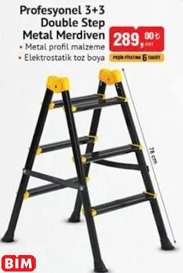 SGS PROFESYONEL 3+3 DOUBLE STEP METAL MERDİVEN SGS PROFESYONEL 3+3 DOUBLE STEP METAL MERDİVEN